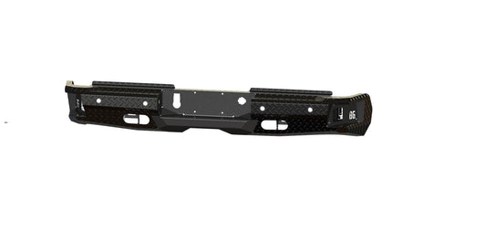 FT Rear (2020-2025 Chevrolet/GMC 2500/3500 HD) Sensor cutouts, Texture black powder coat