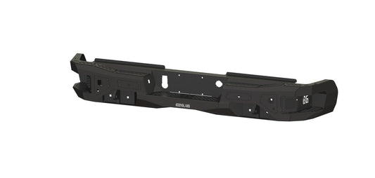 Freedom Rear (2020-2025 Chevrolet/GMC 2500/3500 HD) Sensor cutouts, Texture black powder coat