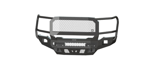 Freedom Front Extreme (2020-2023 GMC 2500/3500 HD) Non-winch, Sensor cutouts, With mesh grill, With Camera Harness, Bare metal
