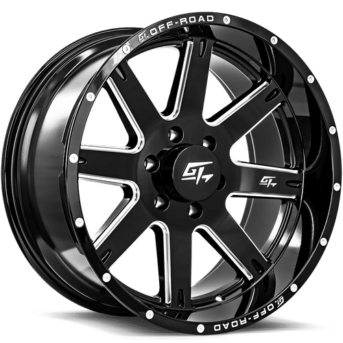 GT OFFROAD Invasion Gloss Black Milled