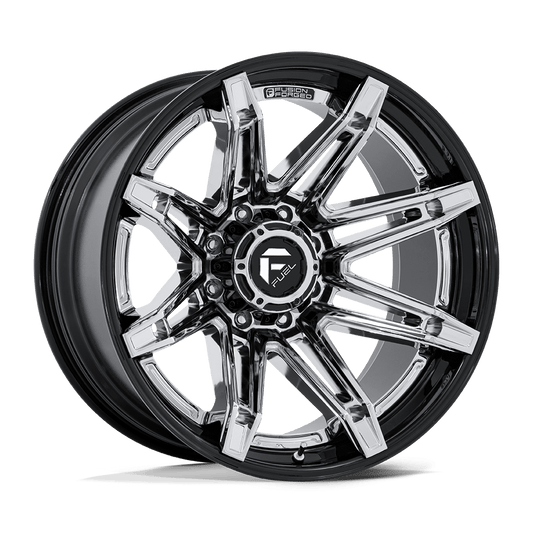 Fuel Brawl 20x10 Wheel - Chrome with Gloss Black Accents | 8x170 Bolt Pattern | -18 Offset