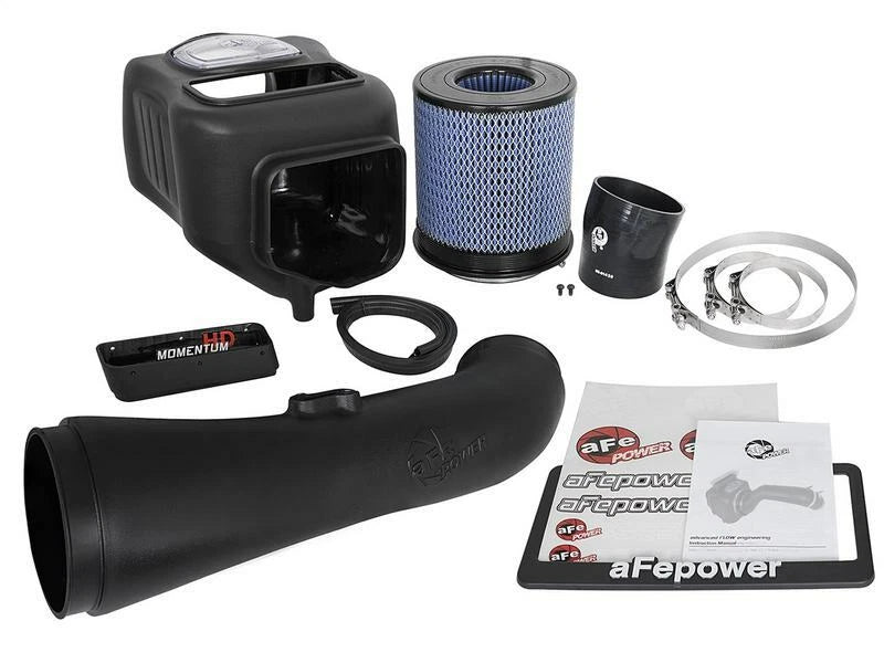aFe Power Momentum HD Cold Air Intake System w/ Pro 10R Filter for 2017–2019 Silverado/Sierra HD 6.6L L5P Duramax – AFE-50-74008